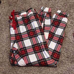 Cozy Plaid Kids Pajama Bottoms - Red, Black, and White
